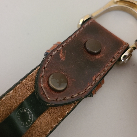 vintage brown leather belt with an english spur buckle size 32 - Picture 4 of 6